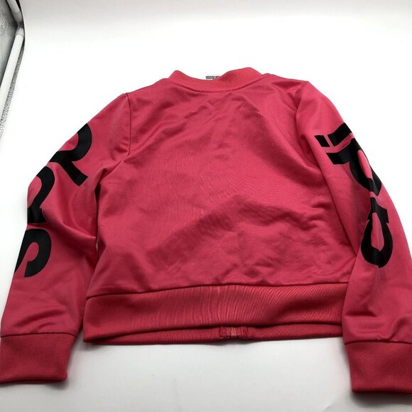 Adidas Girls Size 6X Pink Track Jacket Full Zip Sweatshirt Active Running - Picture 2 of 5